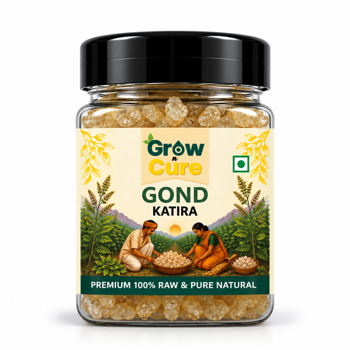 Grow n Cure Premium 100% Raw & Pure Natural Gond Katira Jar