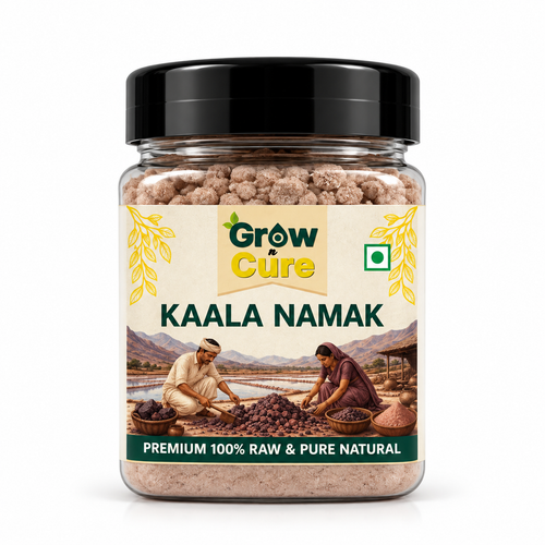 Grow n Cure Premium 100% Raw & Pure Natural Kaala Namak Black Salt Jar