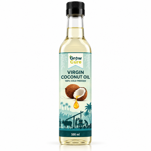 Grow n Cure Virgin Coconut Oil - 100% Cold Pressed 500ml